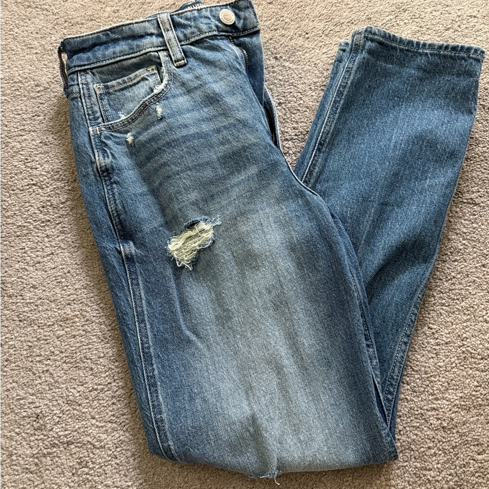 Ultra high rise mom jeans
